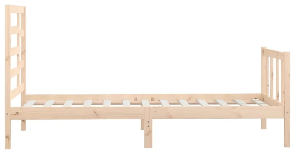 Cama sem colchão 100x200 cm madeira de pinho maciça