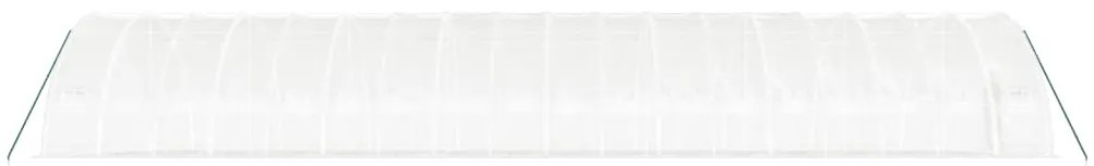 Estufa com estrutura de aço 108 m² 18x6x2,85 m branco