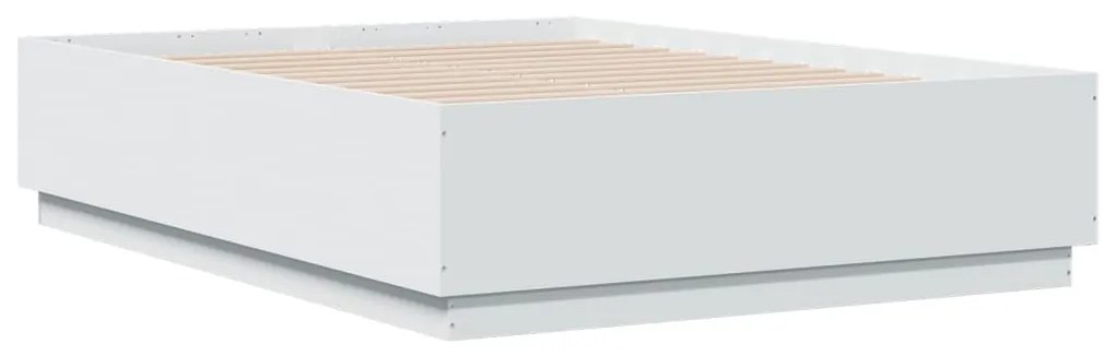 Estrutura cama c/ luzes LED 120x190 cm derivados madeira branco
