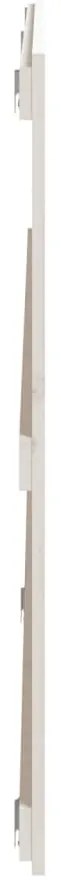 Cabeceira de parede 204x3x90 cm madeira de pinho maciça branco