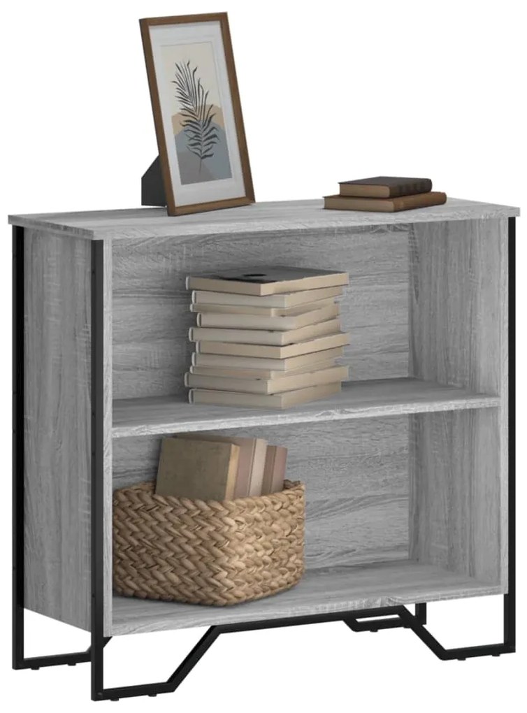 vidaXL Estante 80x31x74,5 cm derivados de madeira cinzento sonoma