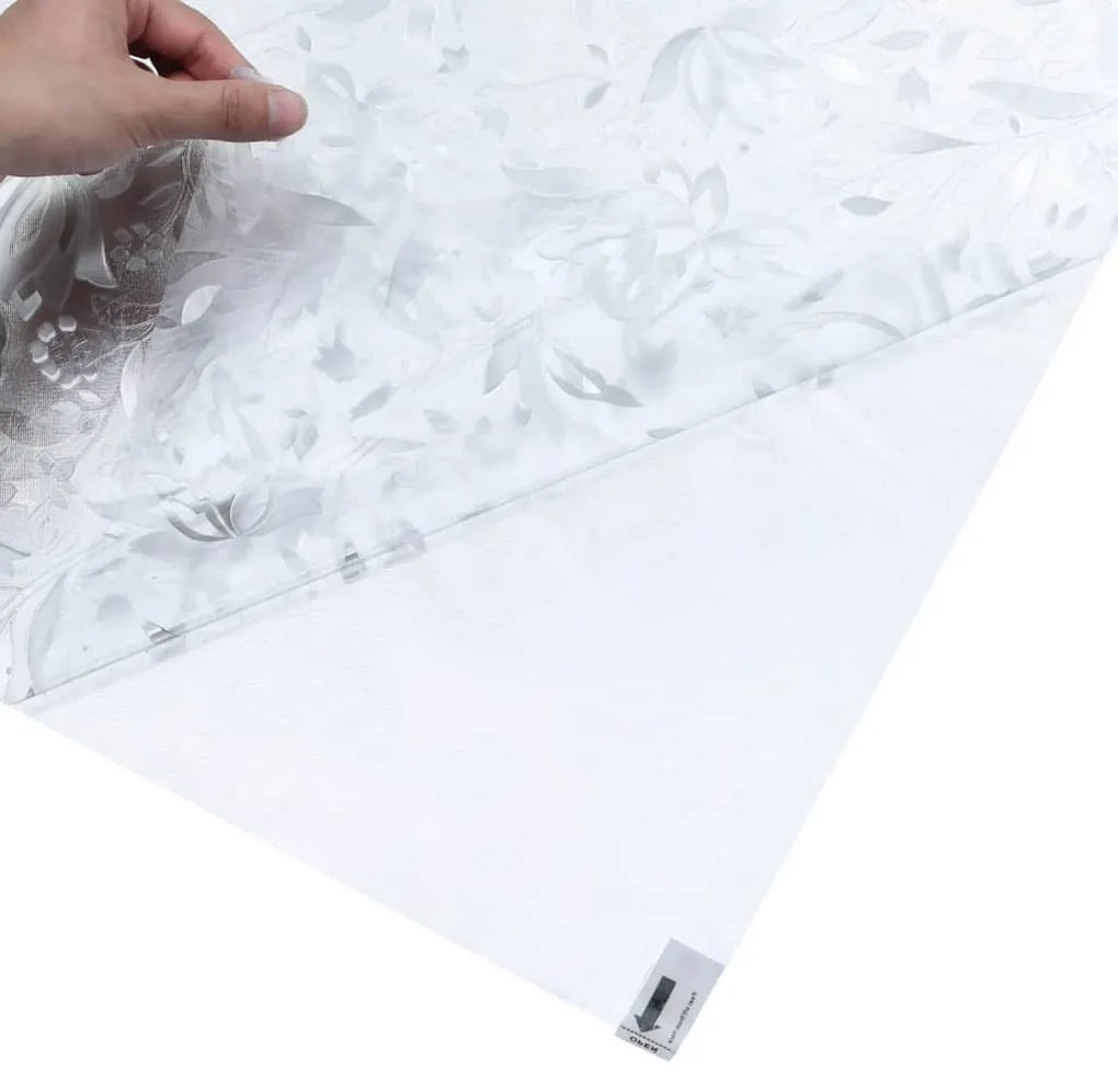 Películas para janela 4 pcs PVC fosco padrão flores