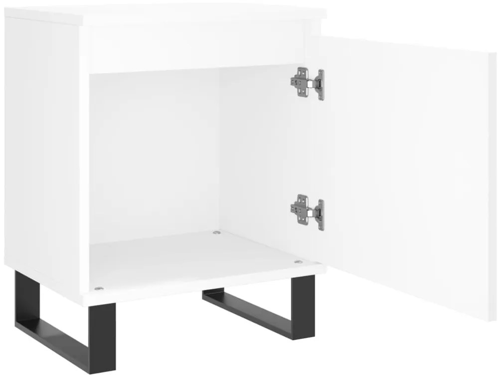 Mesas de cabeceira 2pcs 40x30x50 cm derivados de madeira branco