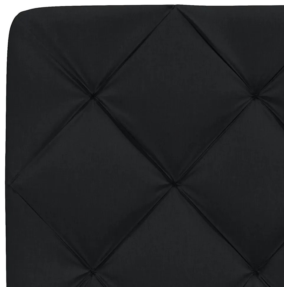 Estrutura de cama sem colchão 180x200 cm tecido preto