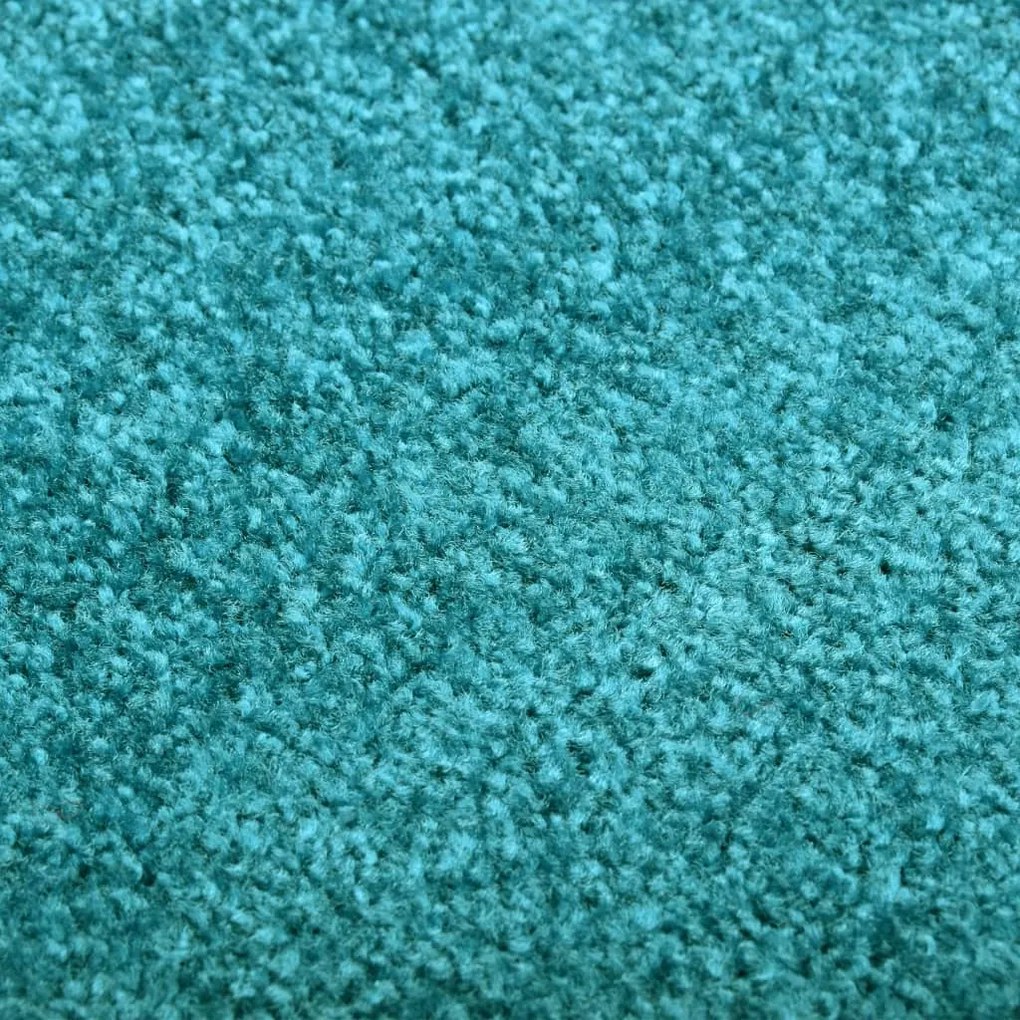 Tapete de porta lavável 60x180 cm azul ciano