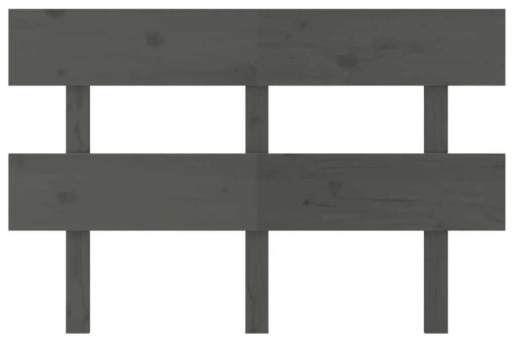 Cabeceira de cama 138x3x81 cm pinho maciço cinzento
