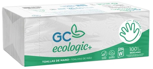 Toalhete de Papel para Maos Ecológica -22,5x31 cm 2 Folhas Pack com 144 Unidades