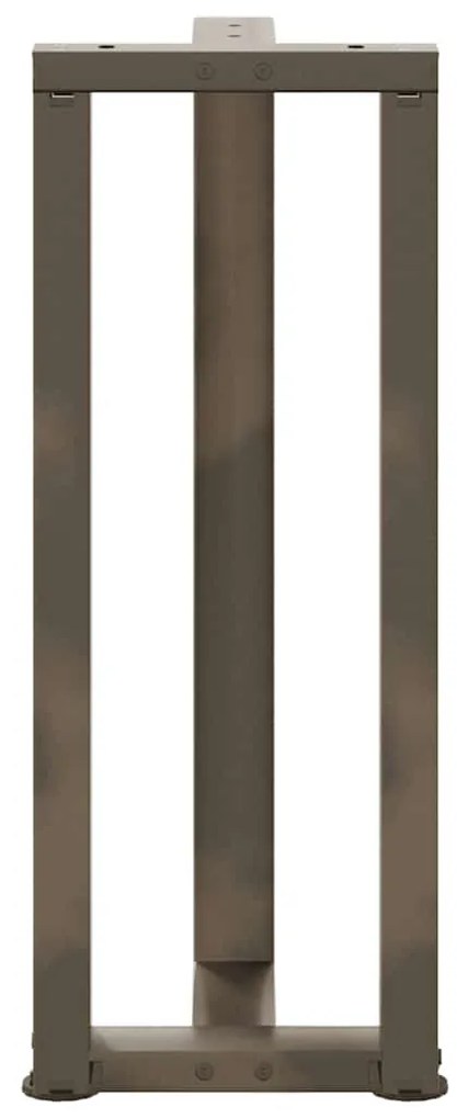 Pés de mesa de console em forma de T, 2 peças, preto, 25x28x(72-73) cm