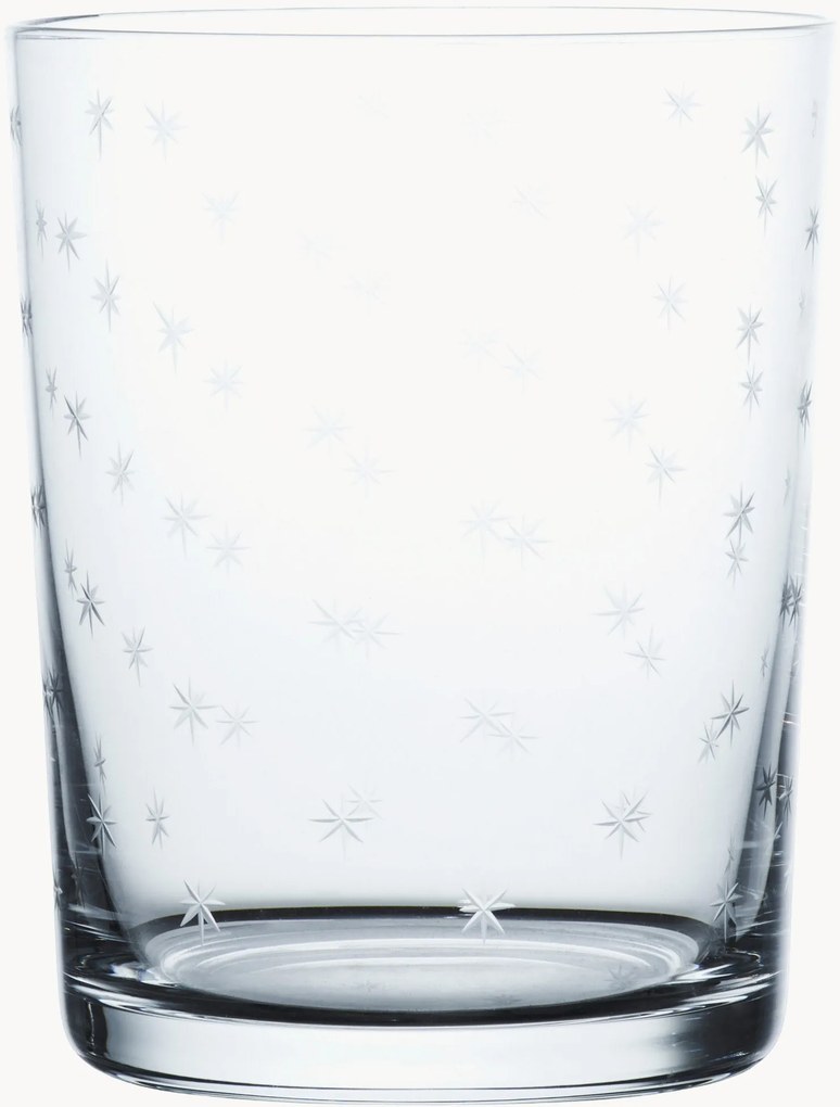 Copos em cristal artesanal Stars, conjunto de 4