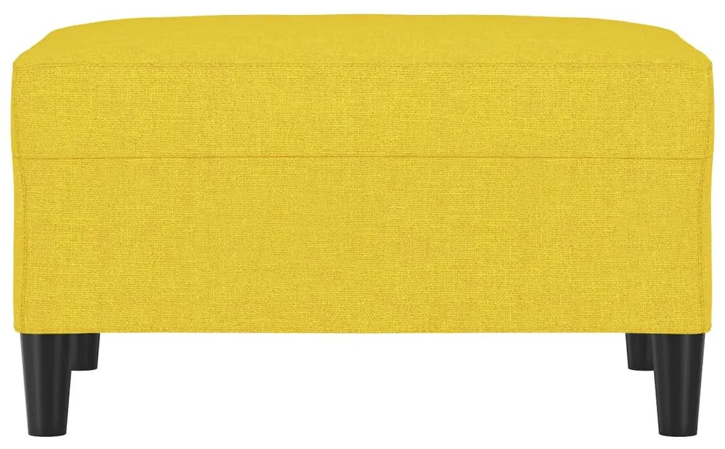 Apoio de pés 70x55x41 cm tecido amarelo-claro
