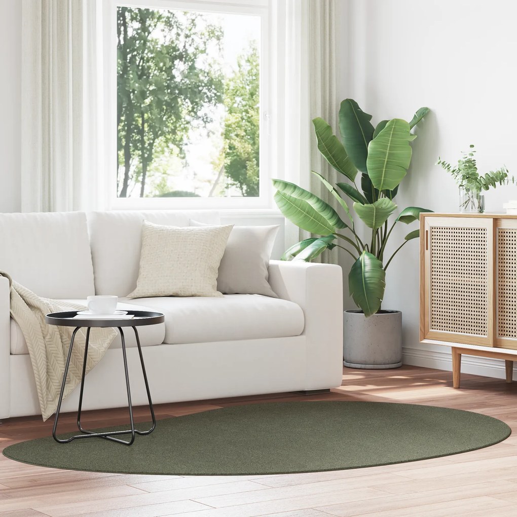 vidaXL Tapete de Área Verde Floresta 140x200 cm Poliéster Antiderrapante