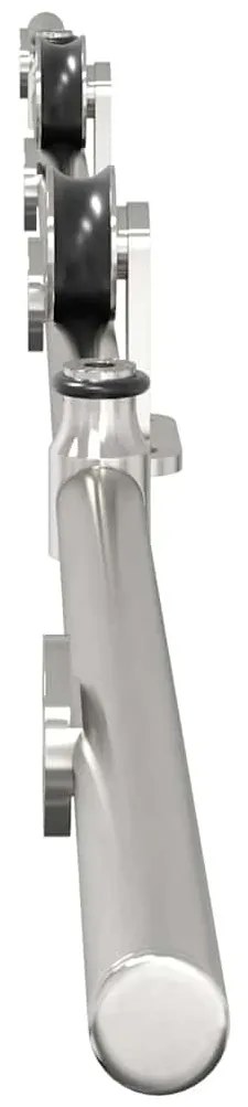Kit ferragens p/ porta deslizante 200cm aço inoxidável prateado