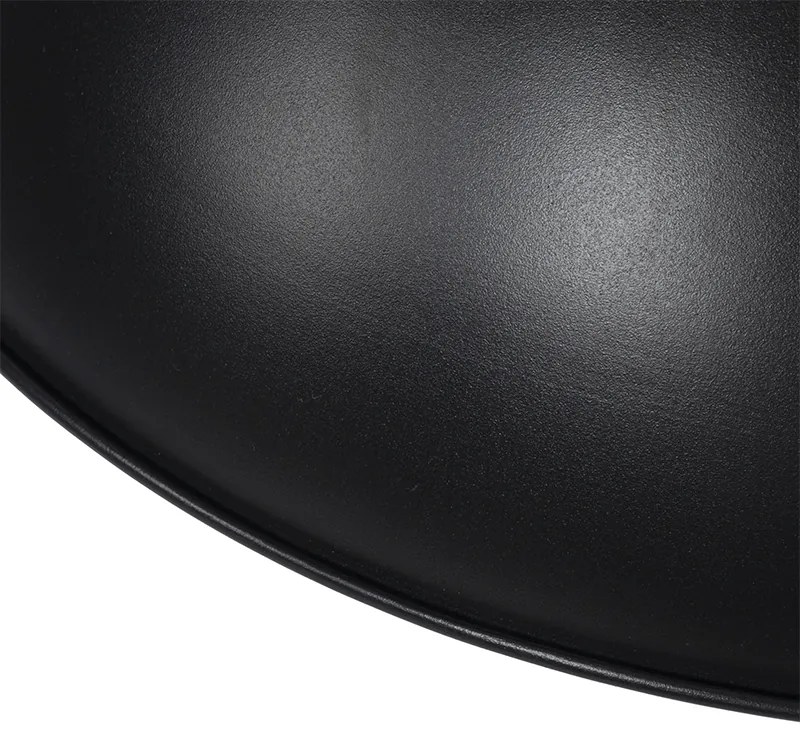 Candeeiro de suspensão industrial preto com dourado 2 luzes - Magnax Industrial
