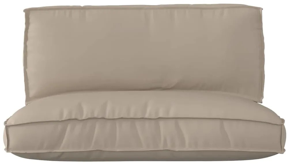 Conjunto de Almofadas de Palete 2 Peças Taupe em Tecido Oxford