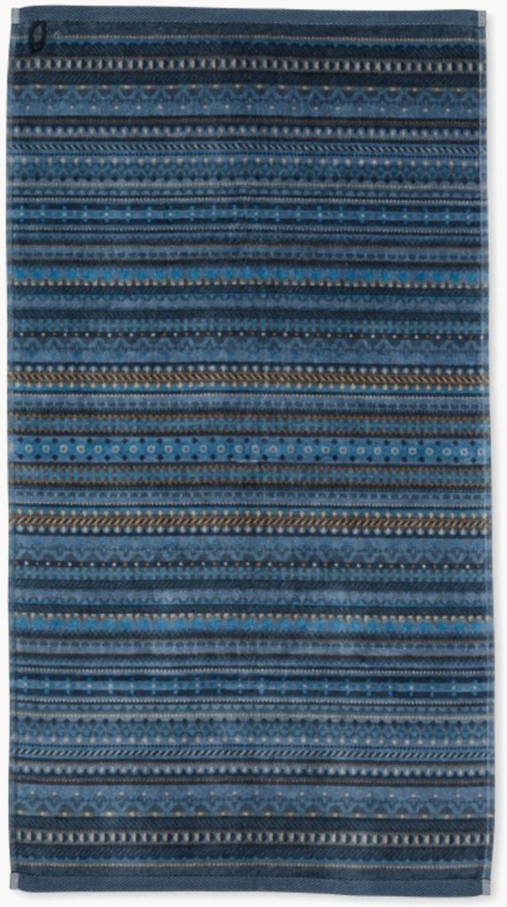 Toalhas de mãos em veludo e algodão felpudo Geometric Print, conjunto de 3