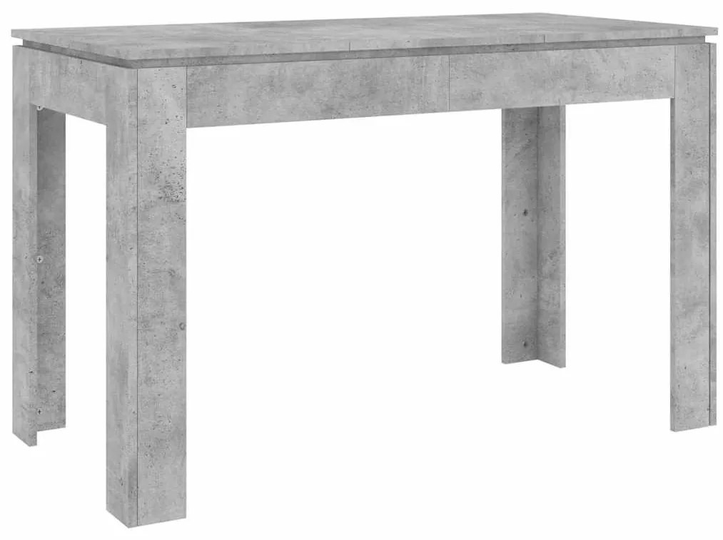 Mesa de jantar 120x60x76 cm contraplacado cinzento cimento