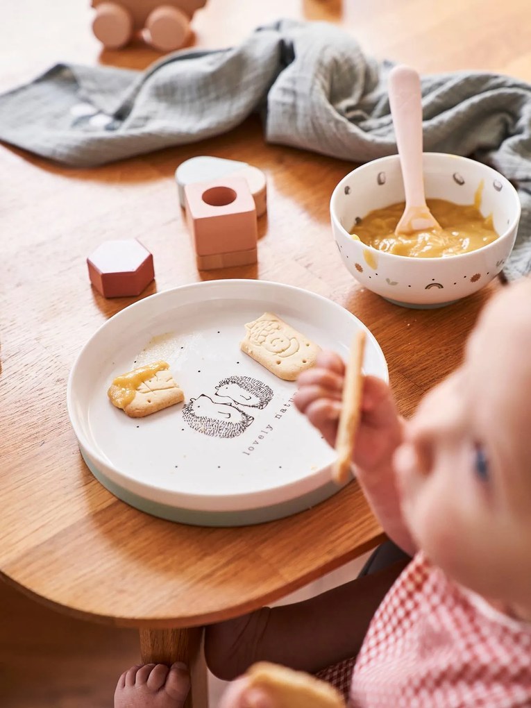 Agora -15%: Conjunto de louça em cerâmica e silicone, Hanói branco claro estampado