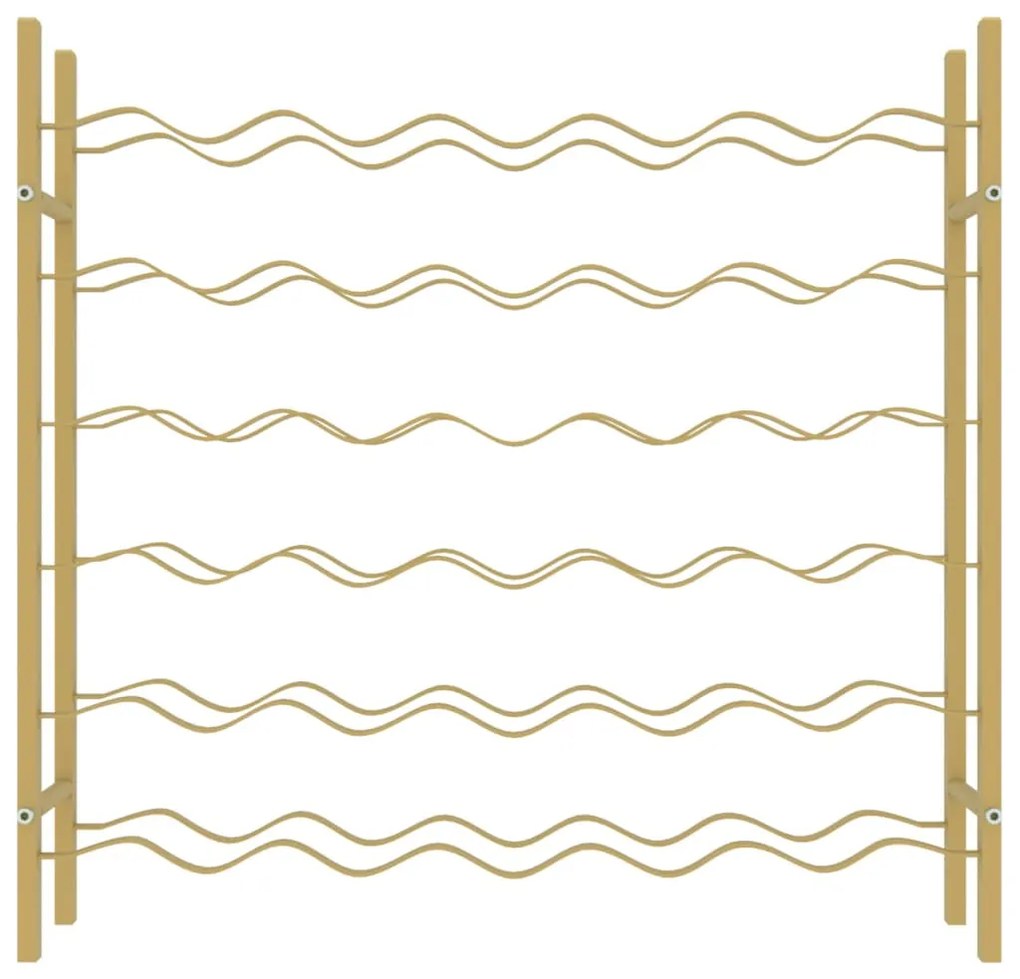 Garrafeira para 36 garrafas metal dourado