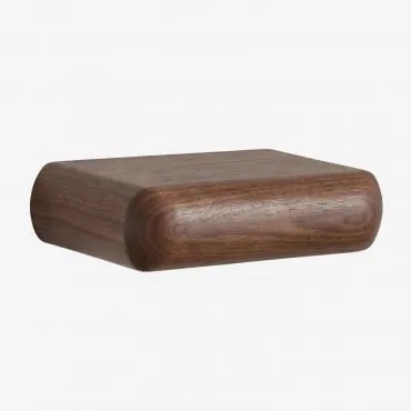 Pack De 2 Mesas De Cabeceira Flutuantes 40x20 Cm Em Madeira Carmen Castanho-acácia Escuro - Sklum