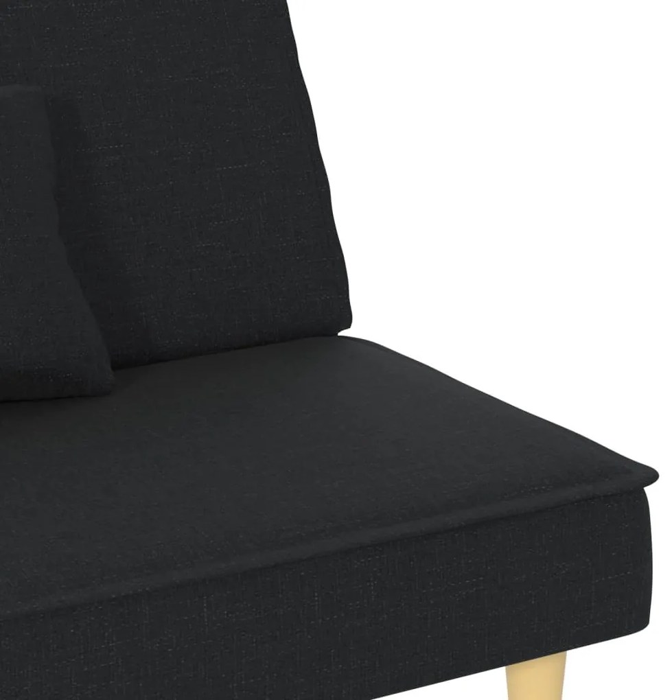 Sofá-cama tecido preto