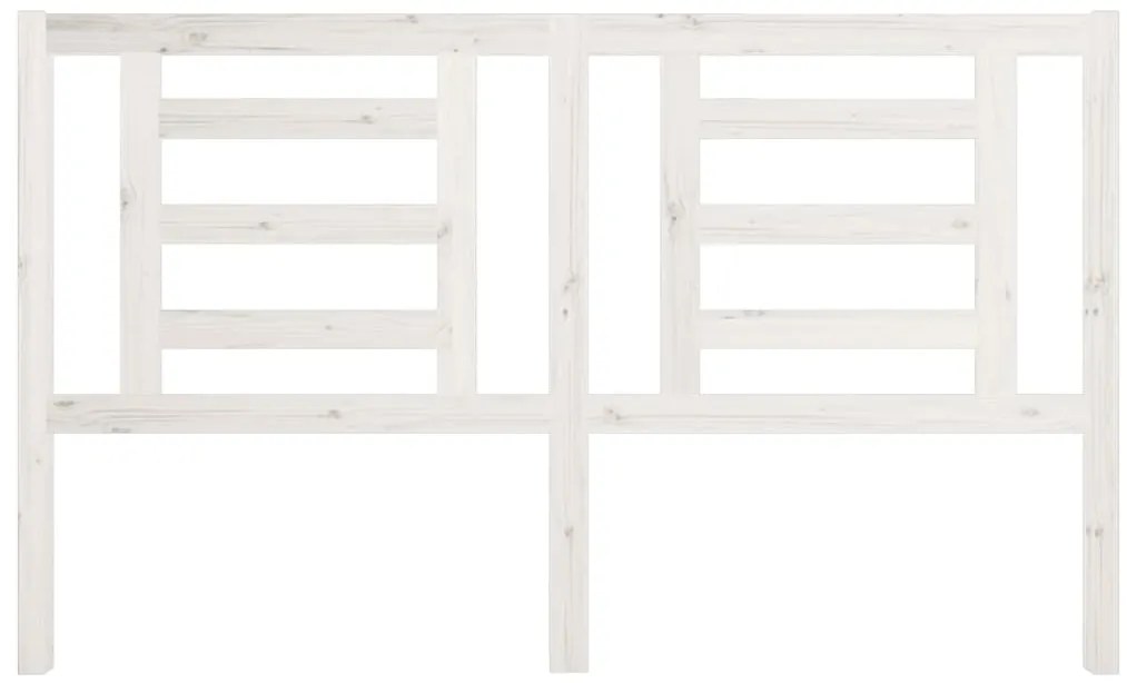 Cabeceira de cama 166x4x100 cm pinho maciço branco