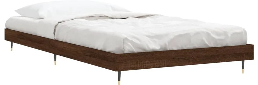 Estrutura cama s/ colchão derivados madeira carvalho castanho