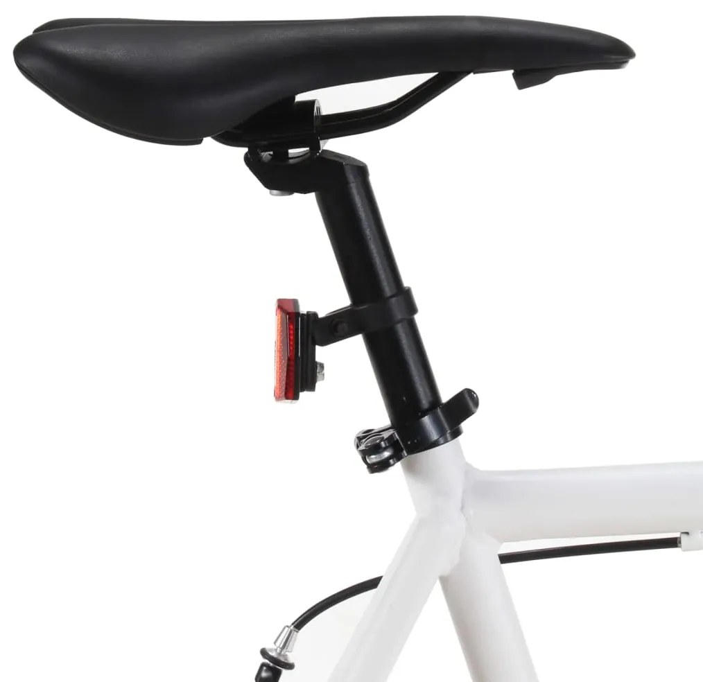 Bicicleta de mudanças fixas 700c 51 cm branco e verde