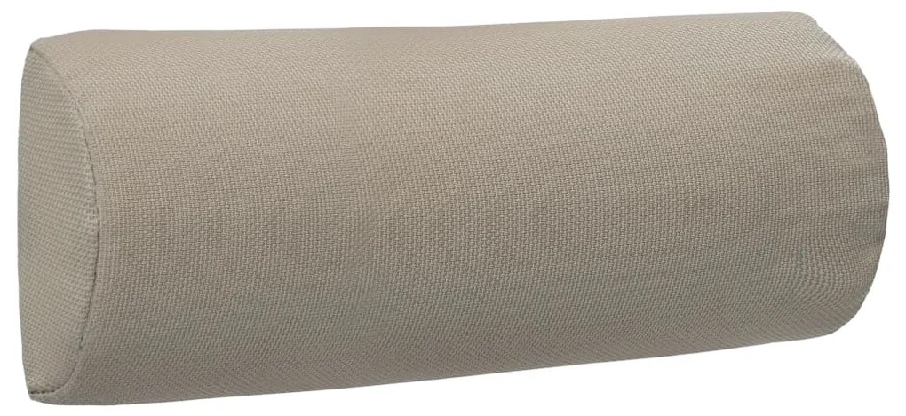 vidaXL Encosto cabeça cadeira 40x7,5x15 cm textilene cinza-acastanhado
