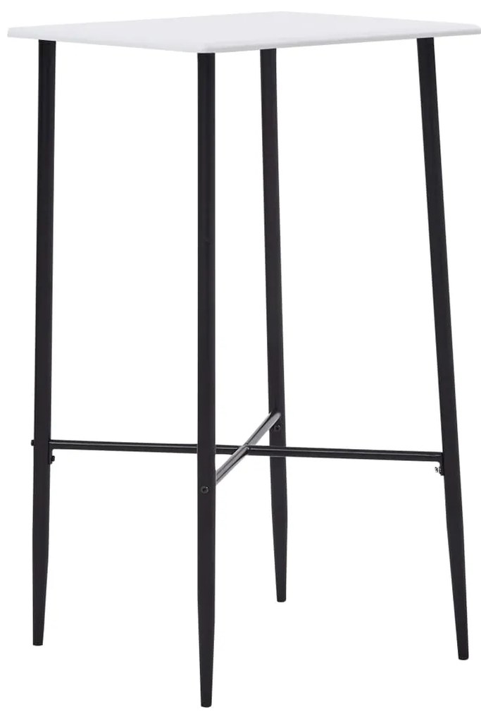 281550 vidaXL Mesa de bar 60x60x111 cm MDF branco