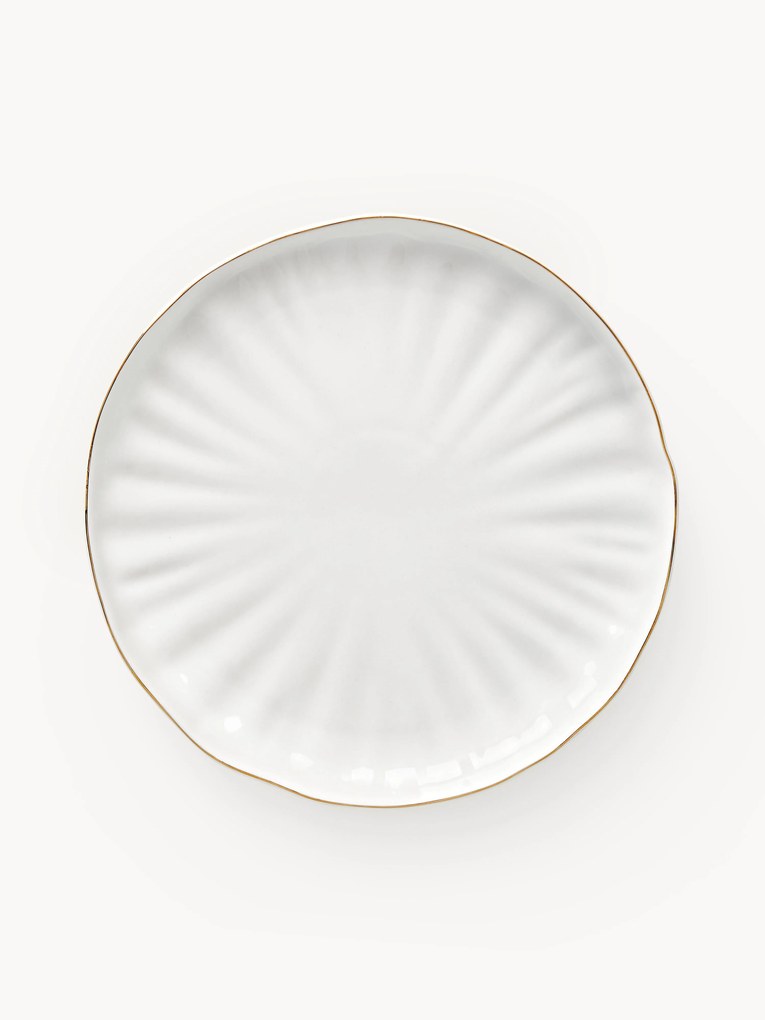 Pratos de jantar em porcelana com relevo Sali, 2 uni.