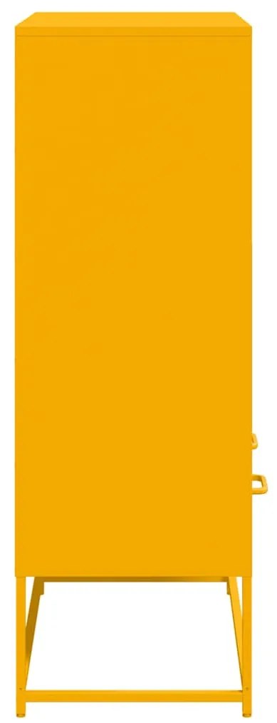 Móvel alto 68x39x111,5 cm aço amarelo mostarda