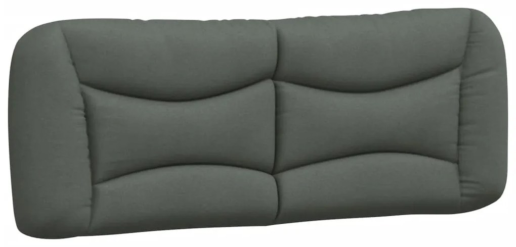 Cama com colchão 140x200 cm tecido cinzento-escuro