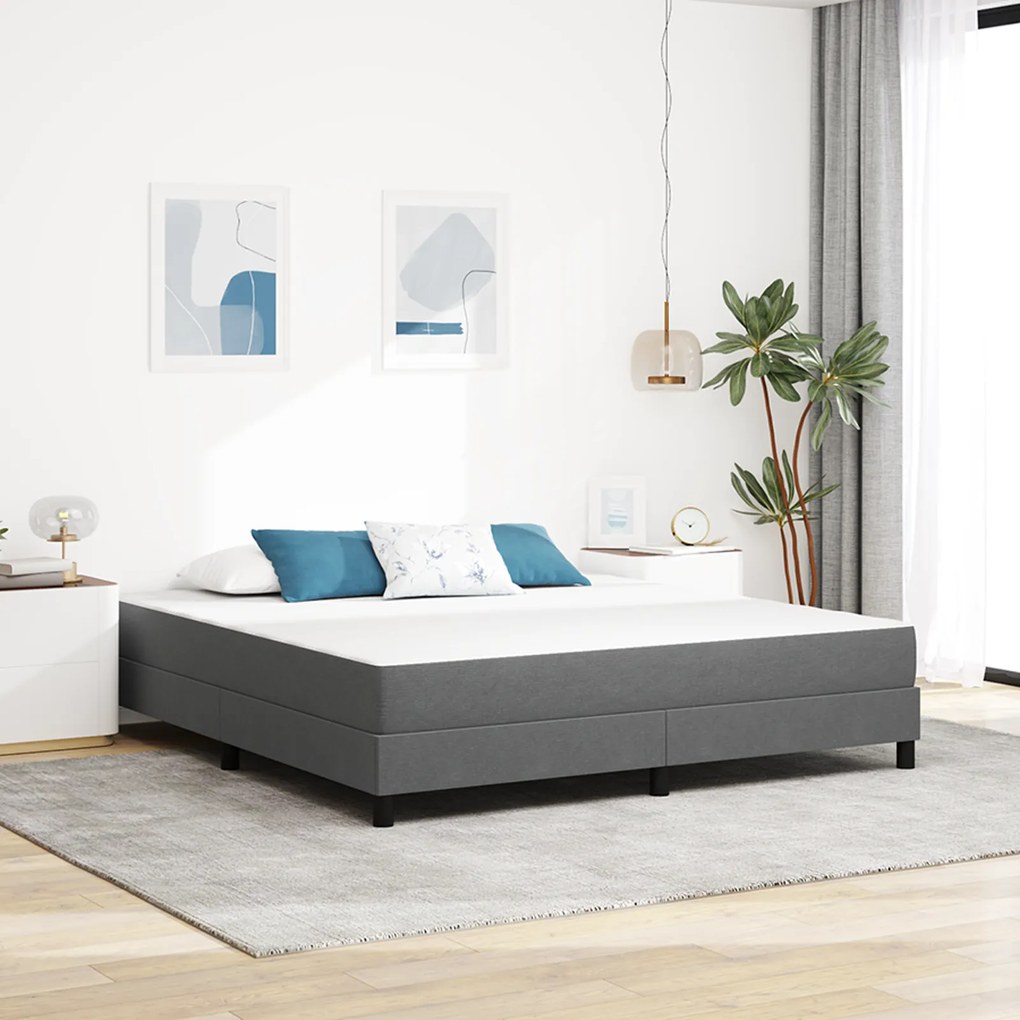 Colchão de Molas Pocket vidaXL Cinza Claro Médio 180x200x20 cm Têxteis