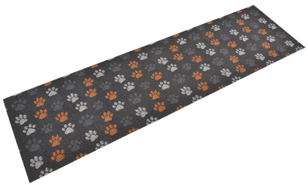 Tapete de cozinha lavável 45x150 cm veludo padrão patinhas