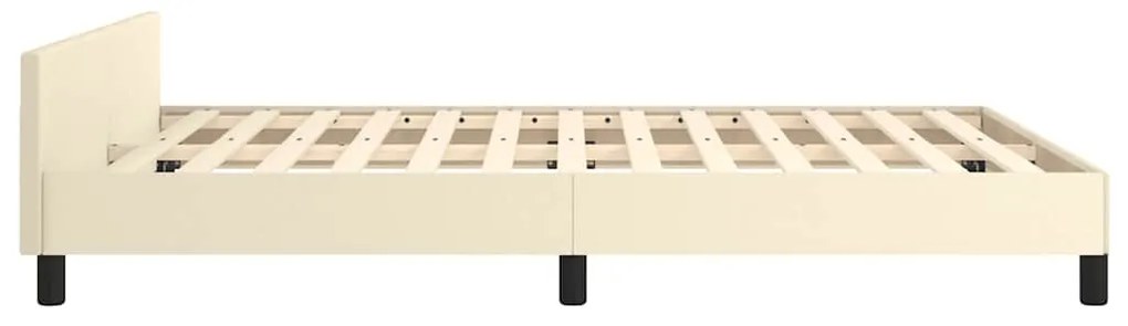 Estrutura cama c/ cabeceira sem colchão 140x190 cm creme