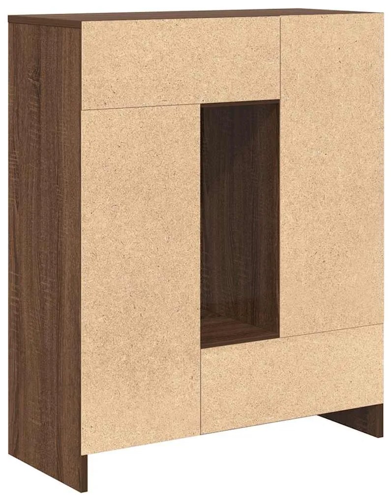 Aparador c/ gavetas e portas 73x31x90 cm carvalho castanho
