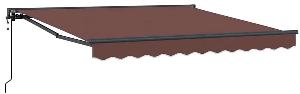 Toldo Retrátil Manual Castanho 350x250 cm