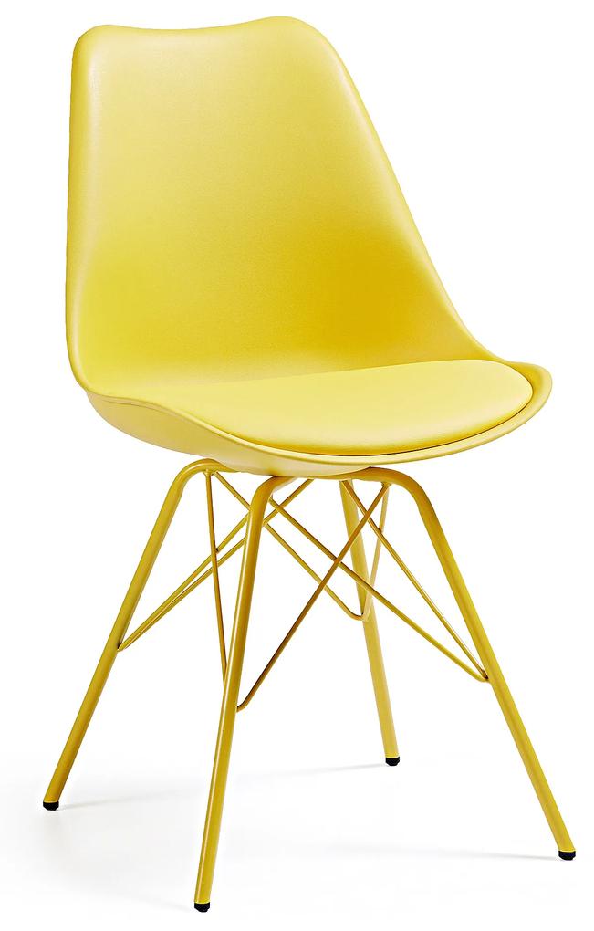 Kave Home - Cadeira Ralf amarelo