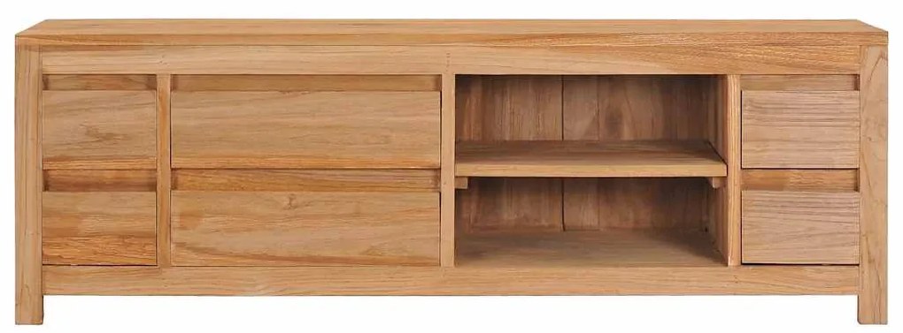 Móvel de TV 115x30x40 cm madeira de teca maciça