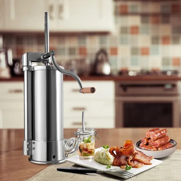 Máquina de Enchimento de Salsicha 6L Enchimento de Salsicha com 6 Tubos de Enchimento de Aço