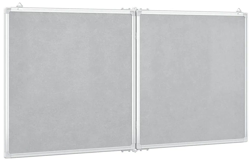 Quadro branco magnético dobrável 120x60x1,7 cm alumínio