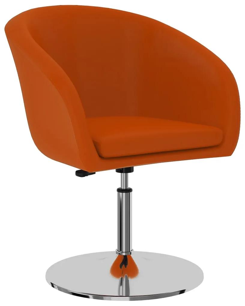 323173 vidaXL Cadeira de jantar couro artificial laranja