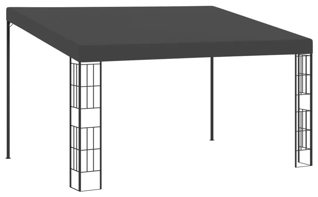 vidaXL Gazebo de montagem na parede 3x4 m tecido antracite