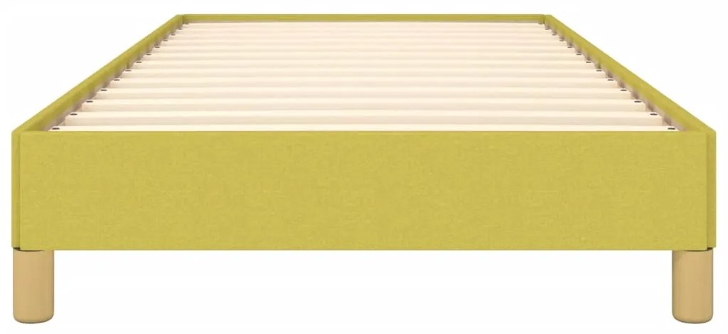 Estrutura de cama sem colchão 100x200 cm tecido verde
