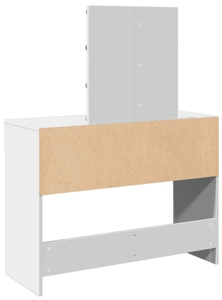 Toucador com LEDs 100x40x130 cm branco