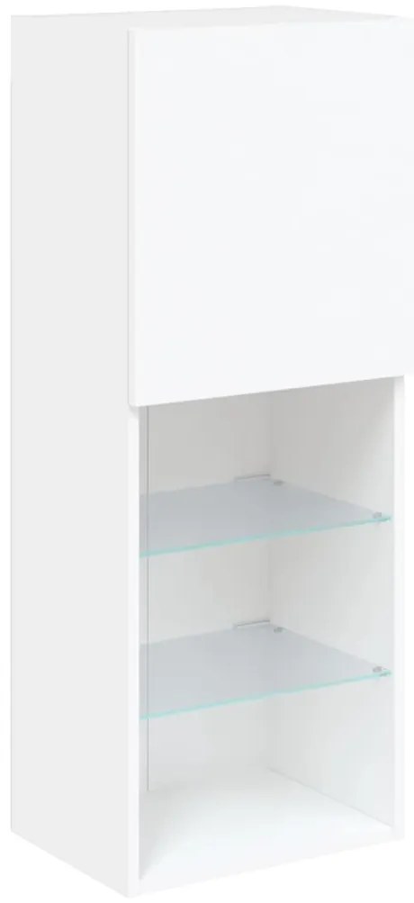 Móvel de TV com luzes LED 40,5x30x102 cm branco