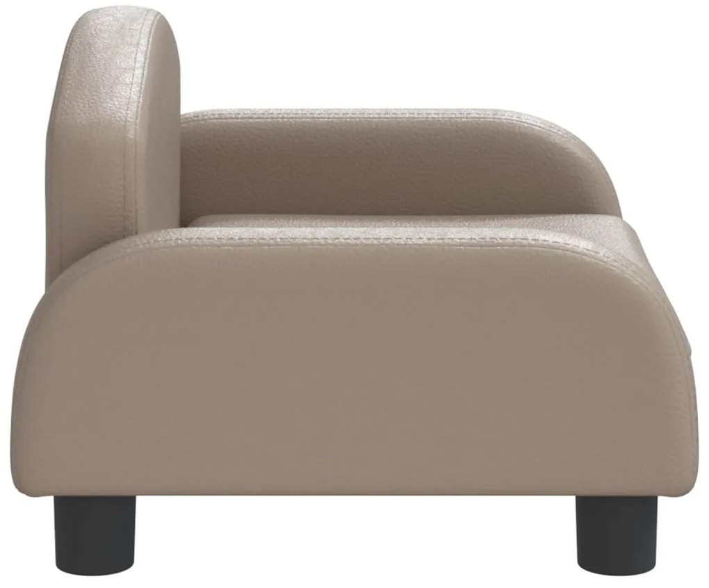 Sofá infantil 50x40x30 cm couro artificial cappuccino