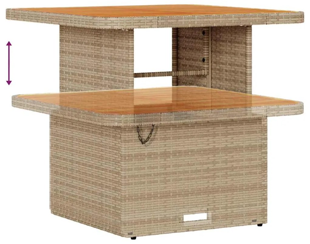 Conjunto de Sofá de Jardim vidaXL 13 Peças com Almofadas Bege Rattan S