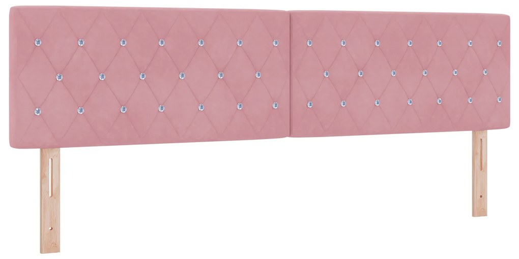 Cama Box com Colchão vidaXL Rosa Super King Veludo