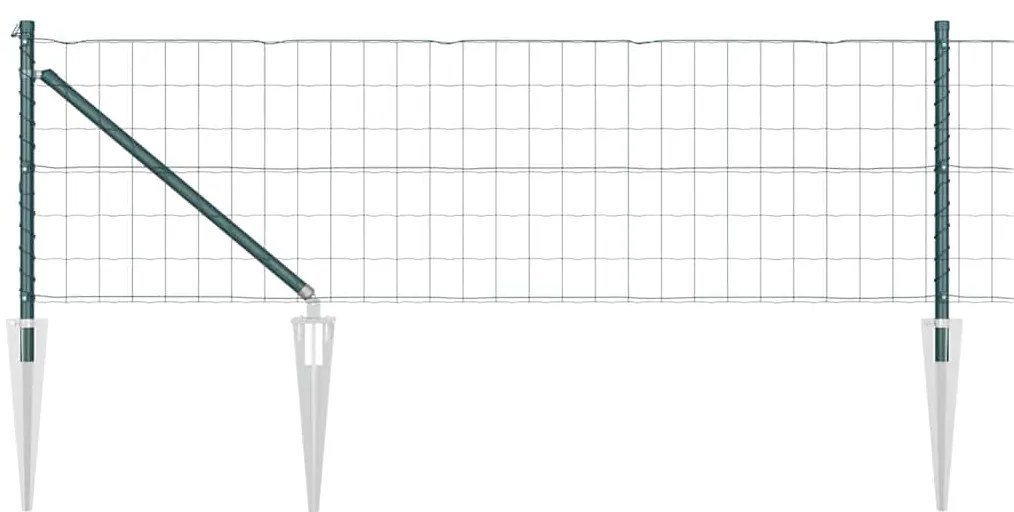 Cerca Euro com 13 postes em espeto 0,6 x 50m, feita de aço galvanizado